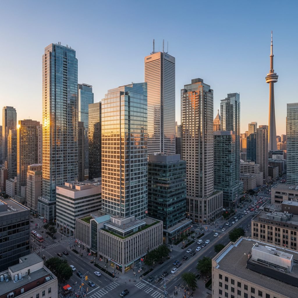 Toronto downtown financial district commercial buildings