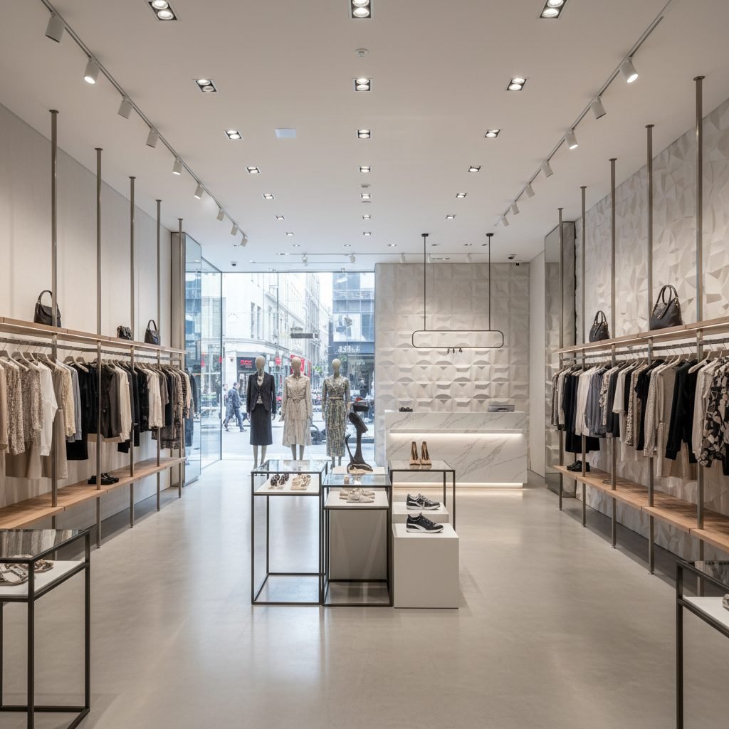 Clean retail store interior